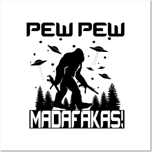 Pew Pew Bigfoot Posters and Art